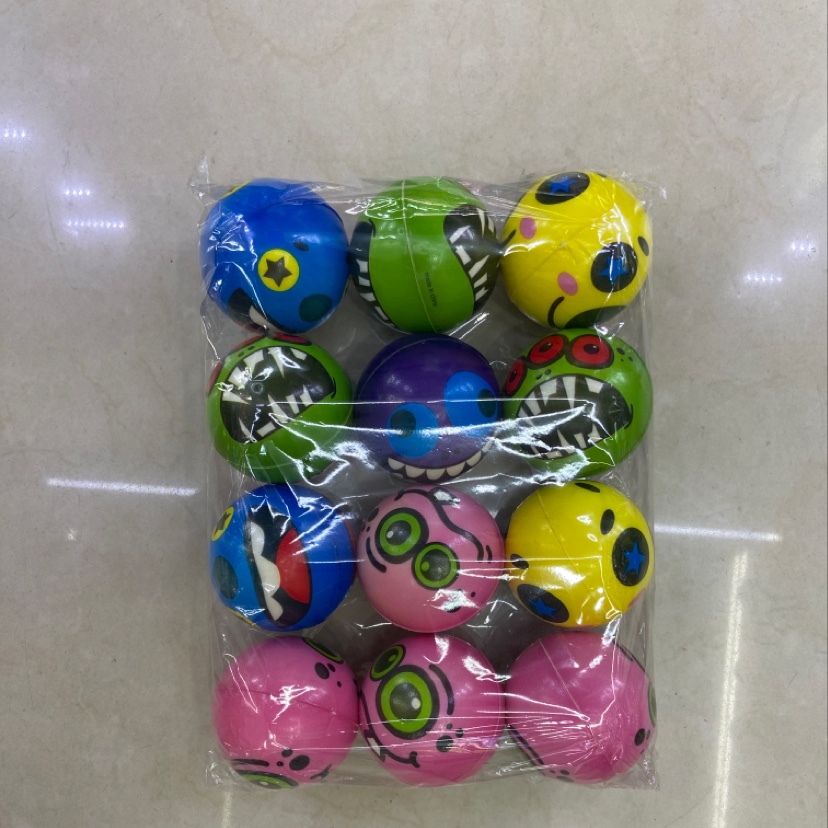7.6 cm colorful odd-faced pu ball, sponge ball, pressure ball