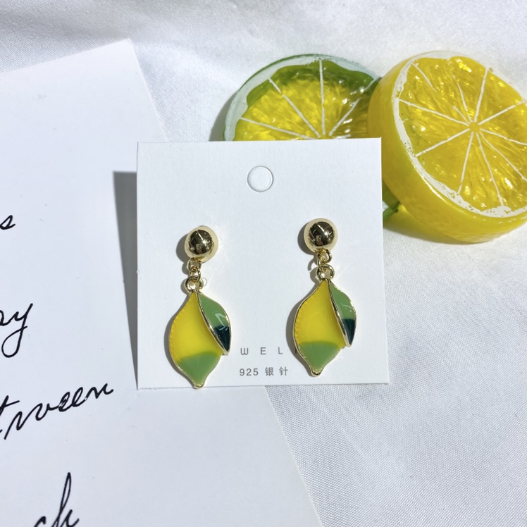 Mango Avocado Oiled earrings Fruit series Specification image