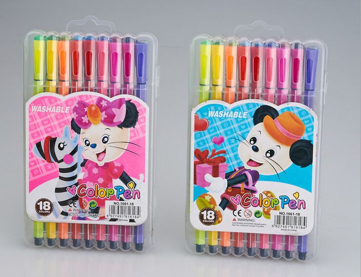 Yiwu Selection watercolor pen 18 color watercolor pen multicolor plastic card outfit thumbnail