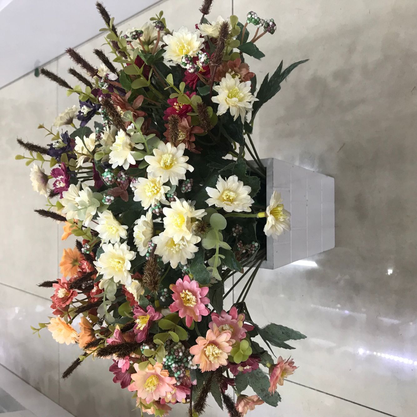 Living room simulated flower fake flower tea several bedroom wall cabinet decoration site layout 6 - prilled pineapple chrysanthemum wholesale thumbnail