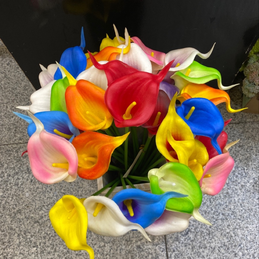 Factory direct sales of artificial flowers wholesale pu mini calla lily bunches pu mini calla lilies