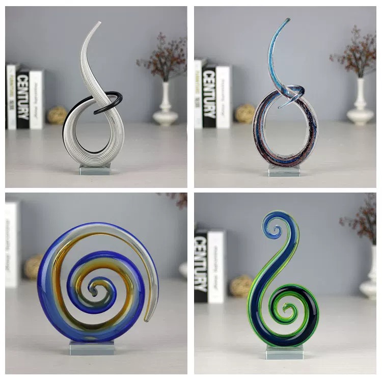 Ins creative glass abstract decoration antique handmade glass home soft decoration decoration housebuilding gifts thumbnail