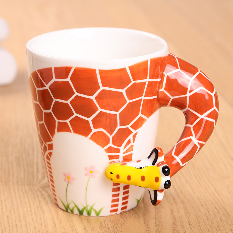 厂家加工定制创意3D动物陶瓷马克杯 情侣款活动礼品水杯广告杯详情图7