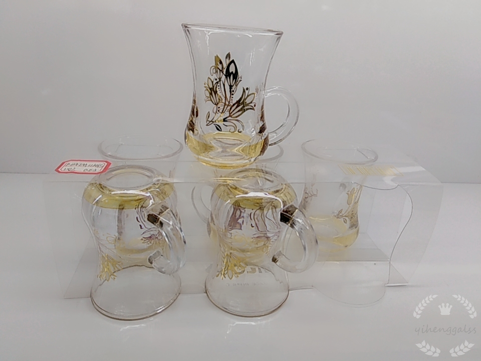 Factory direct sales of gold-painted flower handle cups 134 details Picture