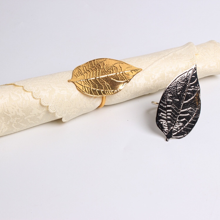 Creative Western-style napkin rings, leaf napkin buckles, tablecloths, towel buckles, tissue paper rings Application Scenario