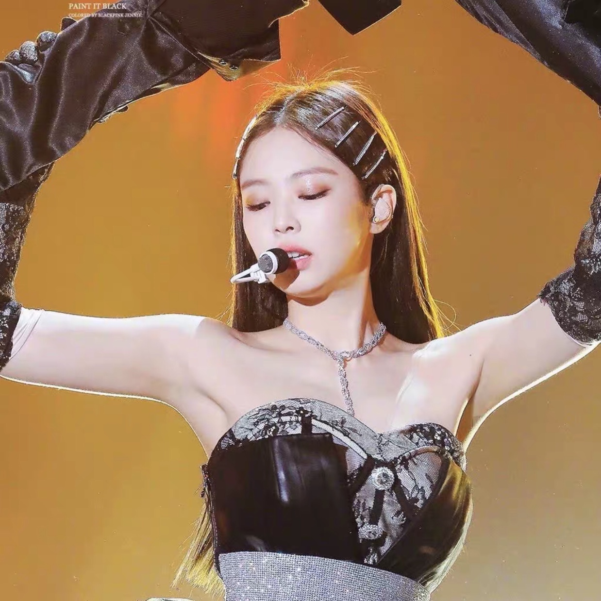 韩国明星同款水钻一字夹