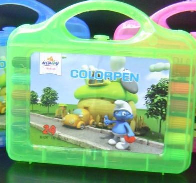 Yiwu good watercolor pen 24 color transparent box