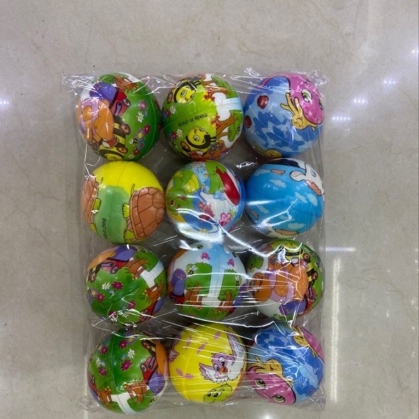 Factory direct sales: 7.6 cm cartoon animal balls, pu balls, sponge balls, pressure balls details Picture