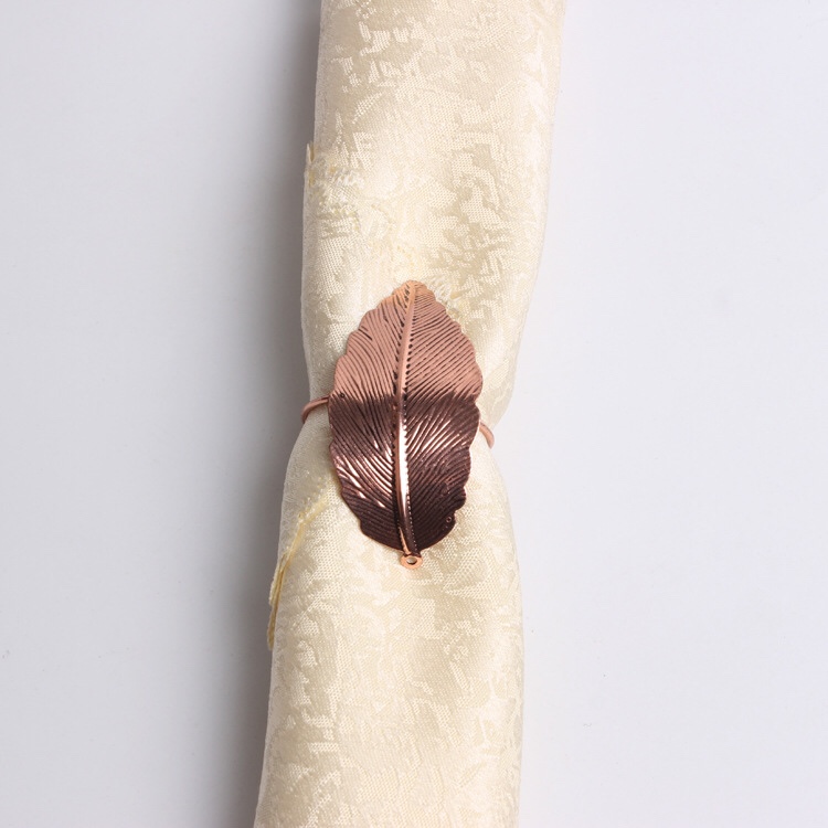 Creative Western-style napkin rings, leaf napkin buckles, tablecloths, towel buckles, tissue paper rings details Picture