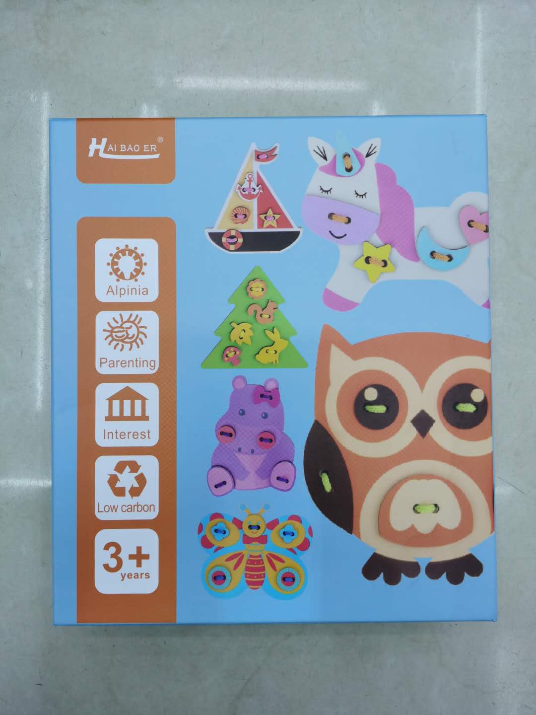 threading toy box  木质工艺品   木质  豆豆工艺 1  猫头鹰
