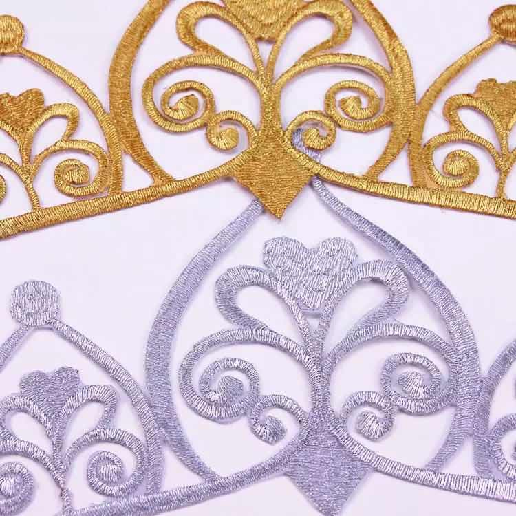 鼎天刺绣厂家直销金银线刺绣布贴舞台演出绣花补丁贴古装影视戏曲动漫祥云熨烫贴花4193#详情图6