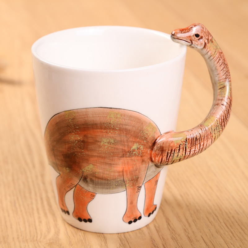 Customized wholesale of 3D stereoscopic painted mugs, cartoon dinosaur water cups, coffee cups and ceramic cups Application Scenario