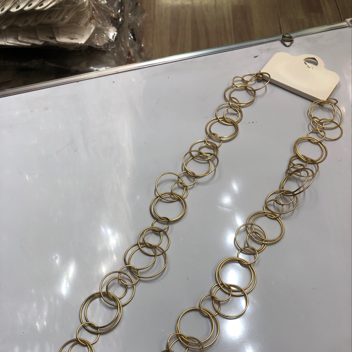 Handmade iron ring necklace details Picture