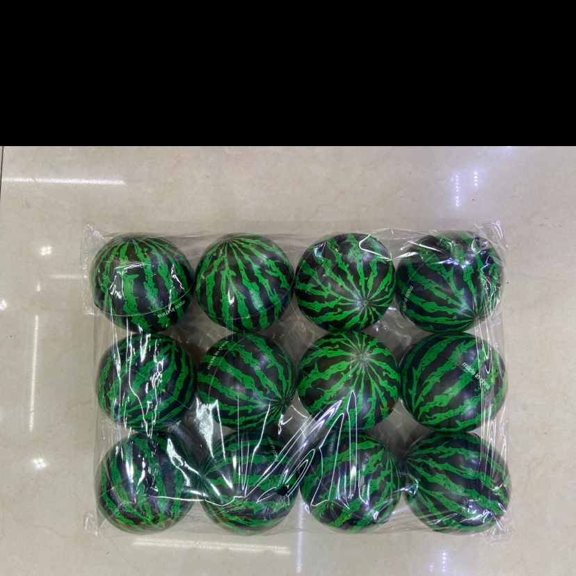 7.6 cm watermelon fruit balls, pu balls, sponge balls, pressure balls