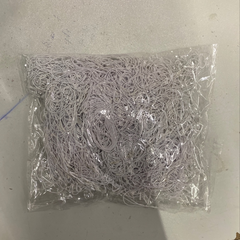 弹力绳白色打好结