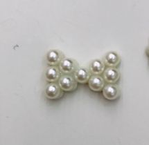 Daihatsu pearl bow tie hair clip hair hoop pearl accessories highlight environmental manufacturers direct to sample customization thumbnail