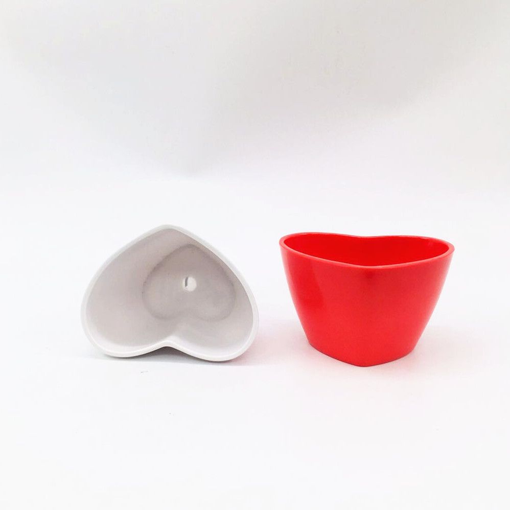 Factory direct sales of plastic flower POTS Y402, heart-shaped melamine flower POTS, plastic flower POTS, and imitation porcelain flower POTS details Picture