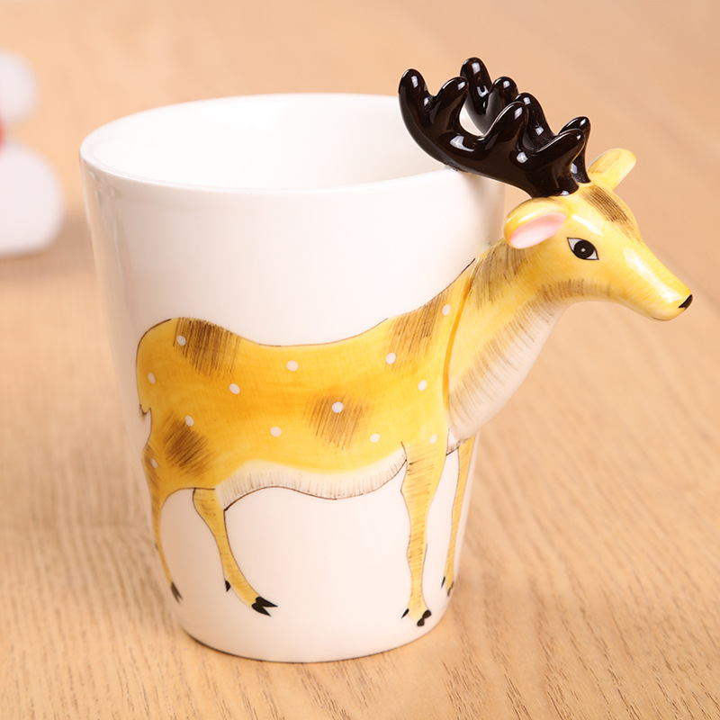 厂家加工定制创意3D动物陶瓷马克杯 情侣款活动礼品水杯广告杯详情图3