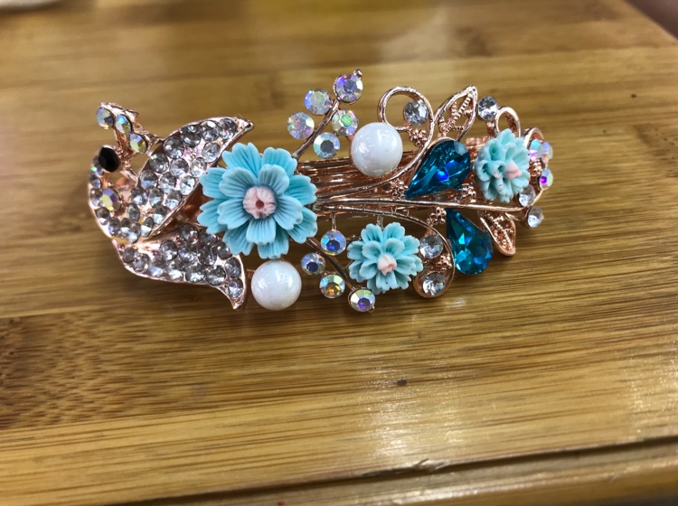 Peacock Crystal hair clips, new multi-diamond hair clip headwear, a best-selling European and American jewelry