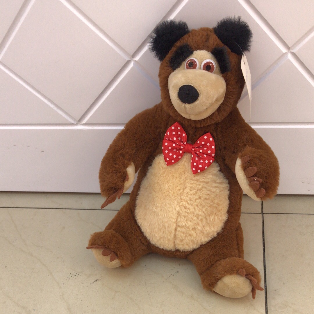 Factory direct sales of No. 3 Bow Tie Bear Claw Machine Doll, Dreamy plush Toy, Pillow Doll