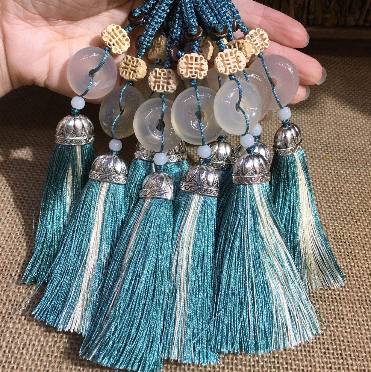 Chalcedony peace keychain details Picture