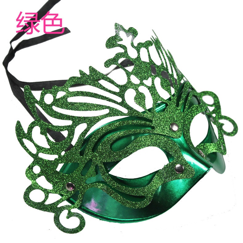 Halloween party dance, princess goddess, painted men and women, half-face eye masks, electroplated crowns, gold powder, hollowed-out masks undefined