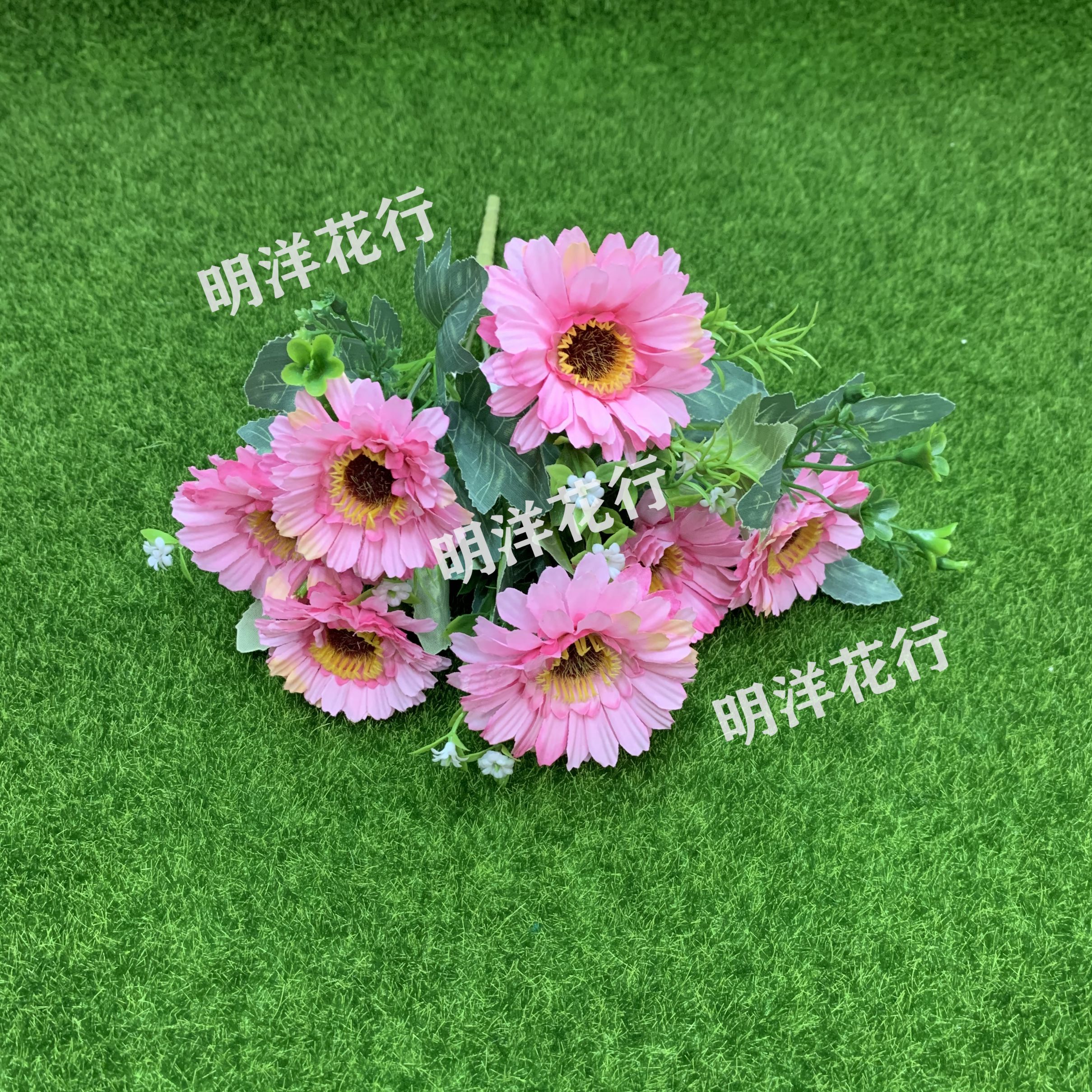 Manufacturer's direct selling simulated flower interior decoration table top single fake flower living room decoration dried flower arrangement bouquet of flowers (7 Linglongju) thumbnail
