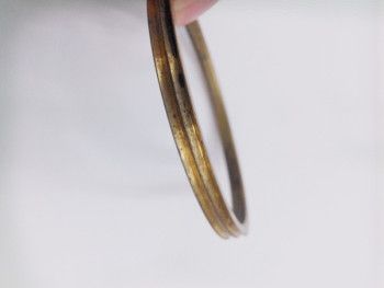 Grooved bracelet with dot drill and grooves, European and American copper bracelet full figure