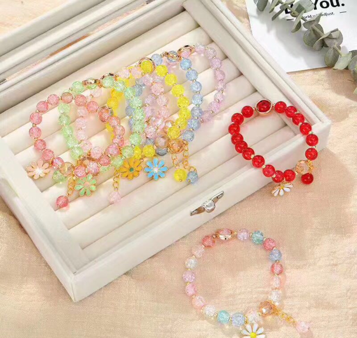 Daisy bracelet, crystal purple, fashionable, versatile and elegant, Hongtao Accessories 0093 Specification image
