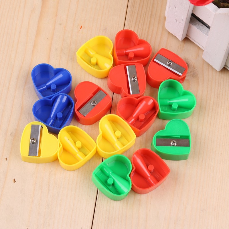 Heart-Shaped Pvc Bucket Sharpener 2022 New Model Can Be Customized Specification drawing