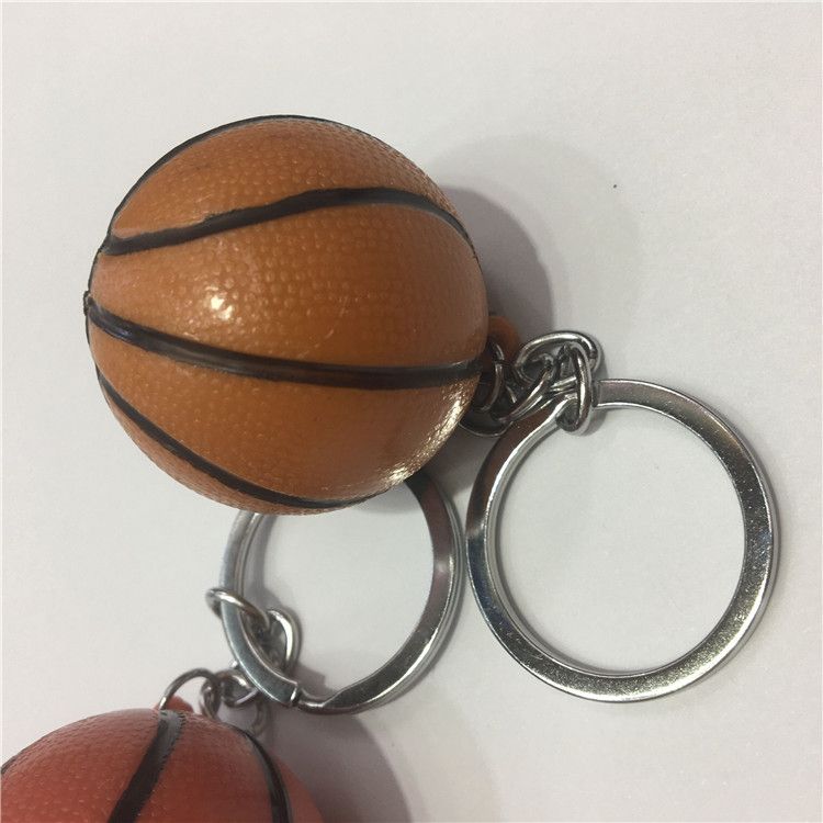 足球蓝球3D立体钥匙扣创意包包小挂件动漫卡通软胶钥匙圈礼品批发详情图5