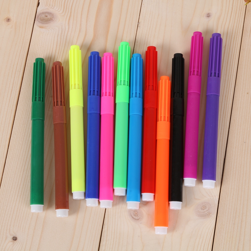 义乌好货 水彩笔12色儿童幼儿园无毒彩色画笔图画笔详情4