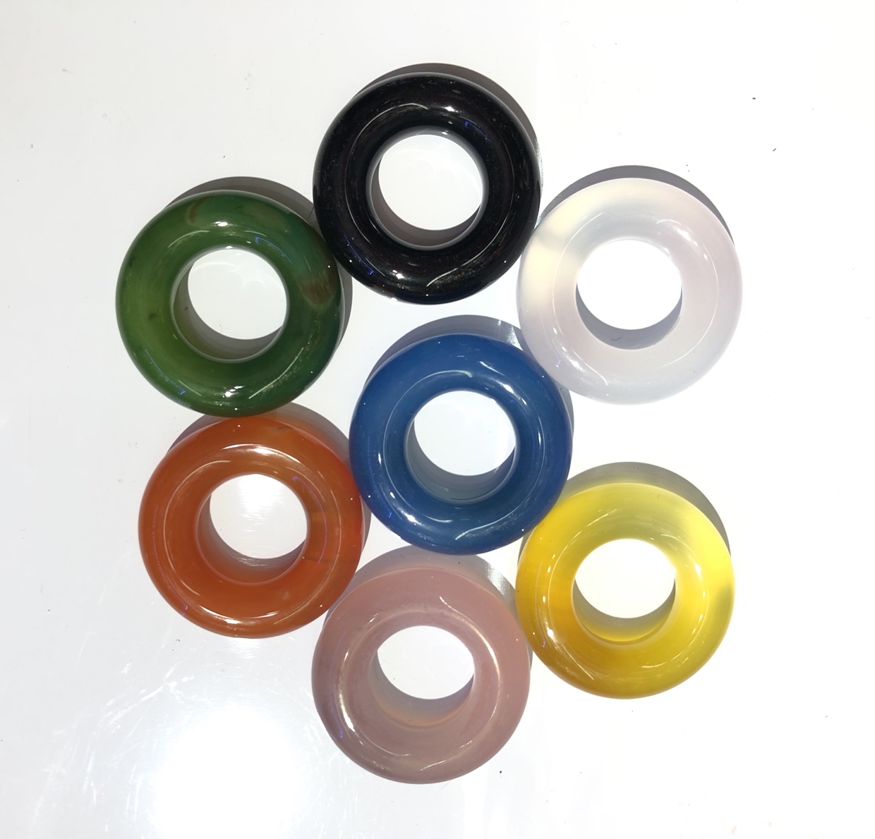 天然玛瑙平安圈玉髓平安圈小号挂件配饰图