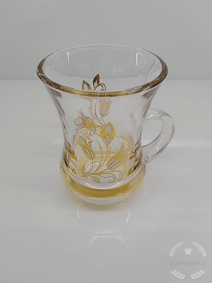Factory direct sales of gold-painted flower handle cups 134 Application Scenario