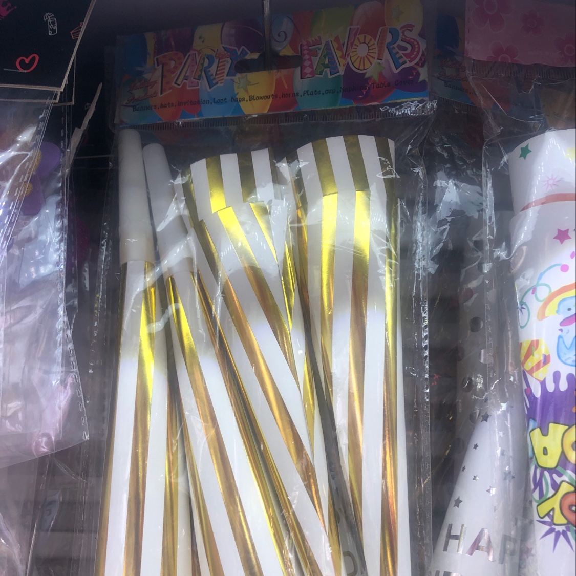 Birthday Gold-embossed horn toy Cheering Horn 01 details Picture