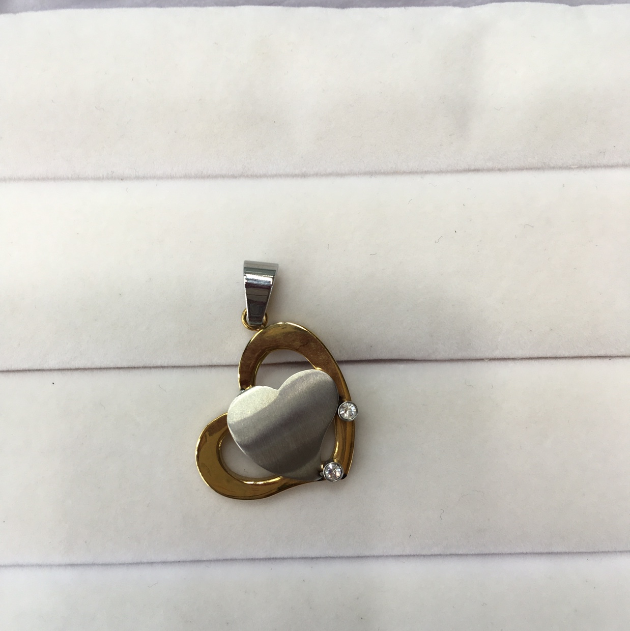 Stainless steel heart-shaped pendant