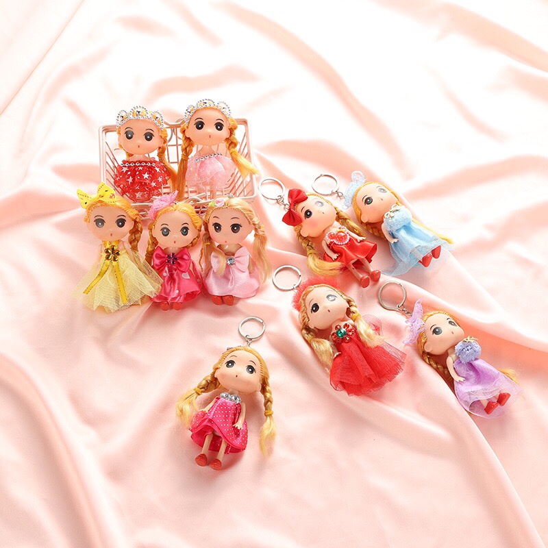 Cute confused doll key chain bag pendant wedding gift creative plush toy doll thumbnail