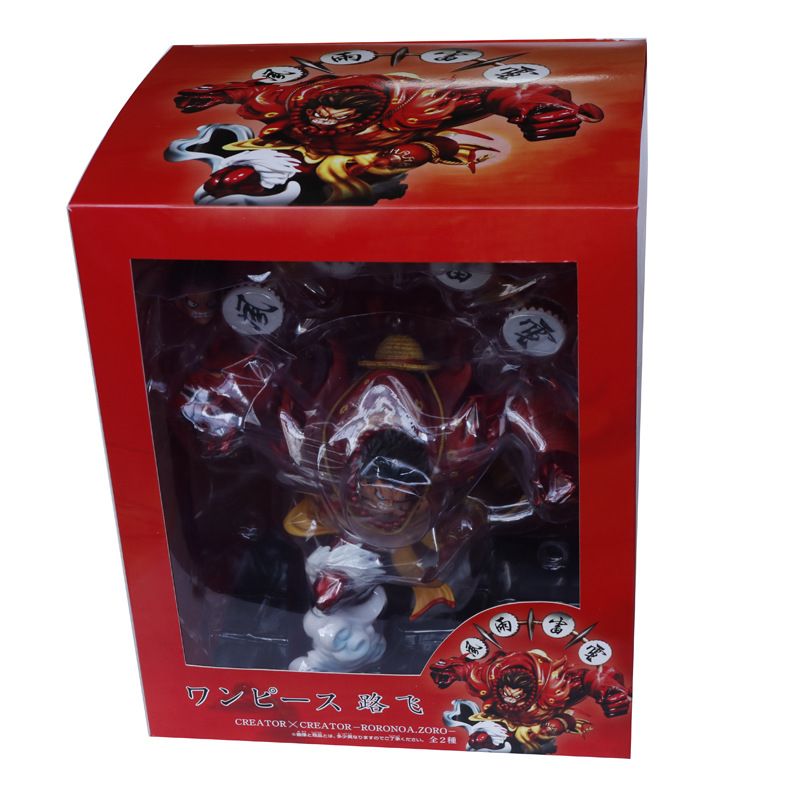 动漫海贼 GK 歌舞伎 天狮四挡路飞 手办模型玩具盒装产品图