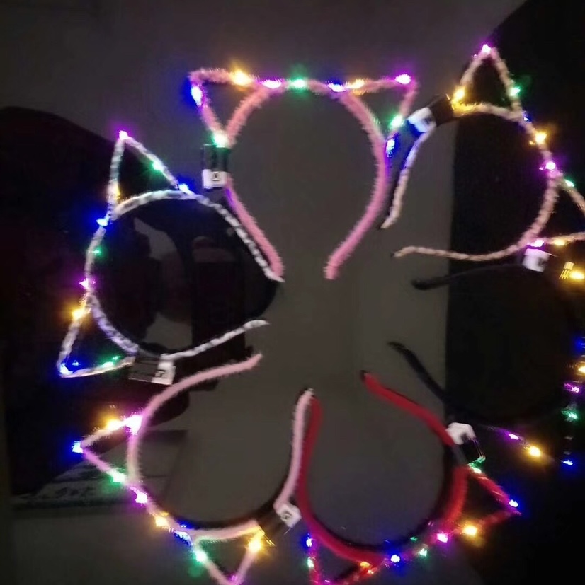 发光兔耳朵白底实物图