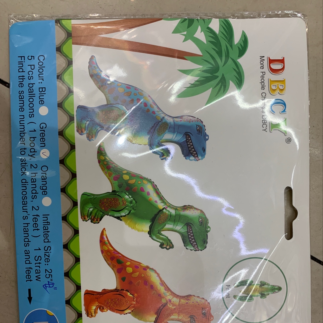三色动物套装装饰玩耍充气玩具馨馨气球01