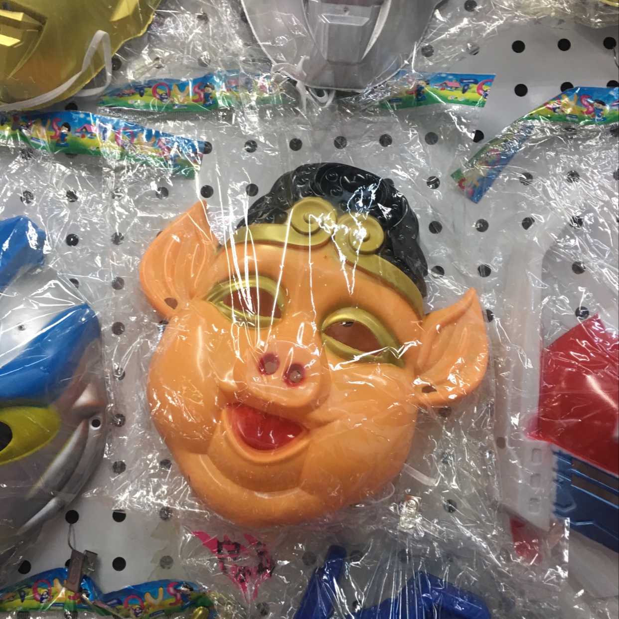 节日舞会用品万圣节面具 卡通面具 猪八戒面具 表演道具