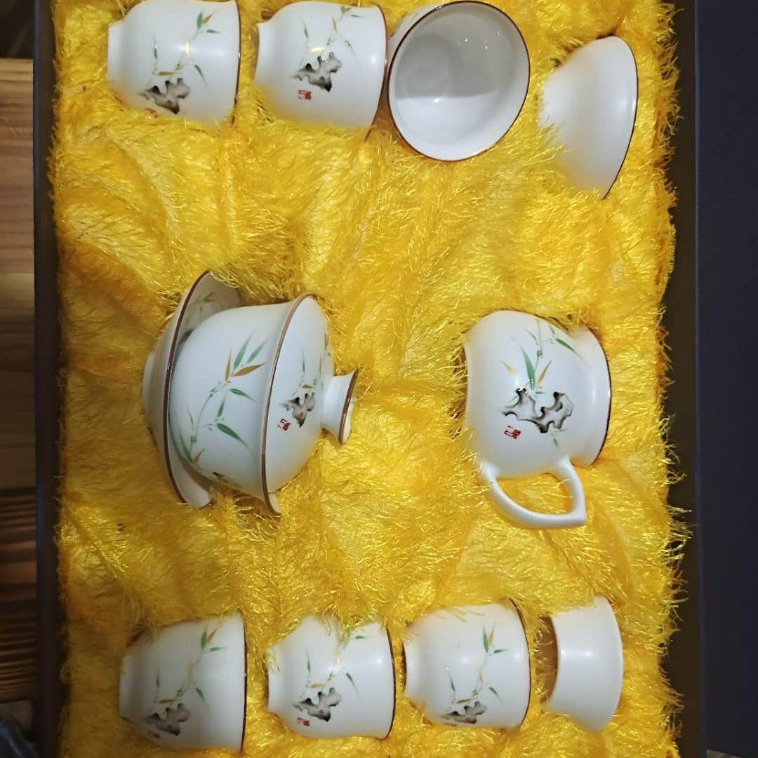 亚光羊脂玉套装