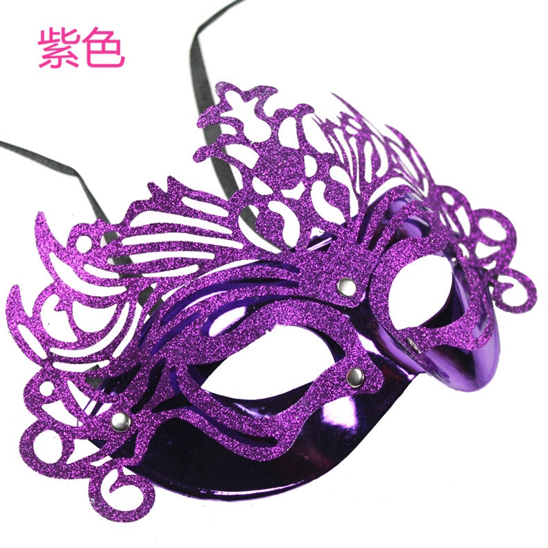 Halloween party dance, princess goddess, painted men and women, half-face eye masks, electroplated crowns, gold powder, hollowed-out masks undefined