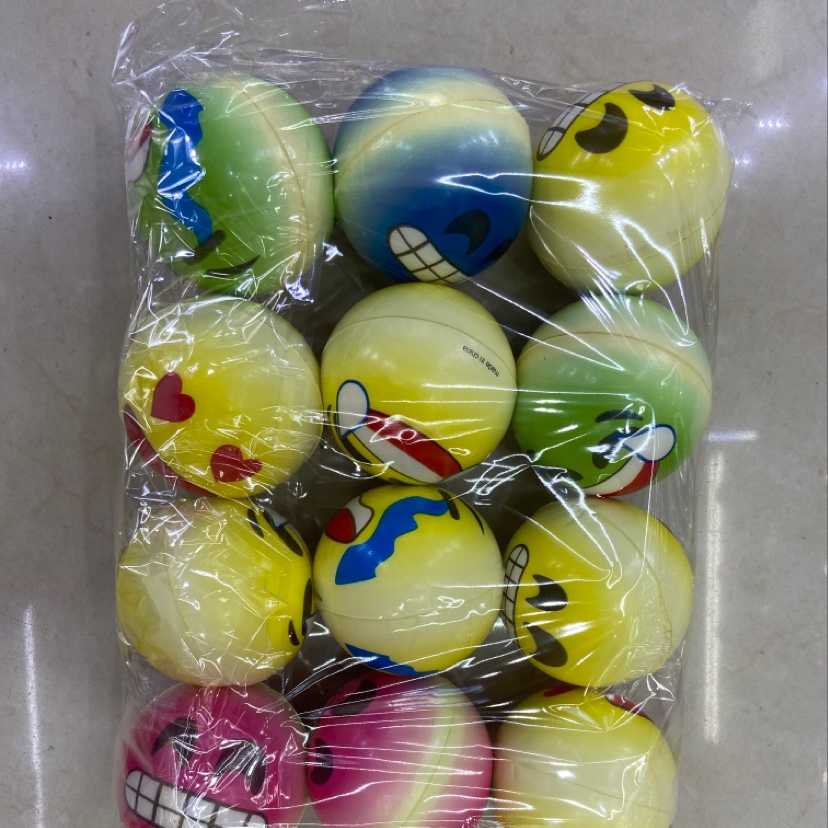 7.6 cm cartoon bread expression pu ball Sponge ball pressure ball details Picture