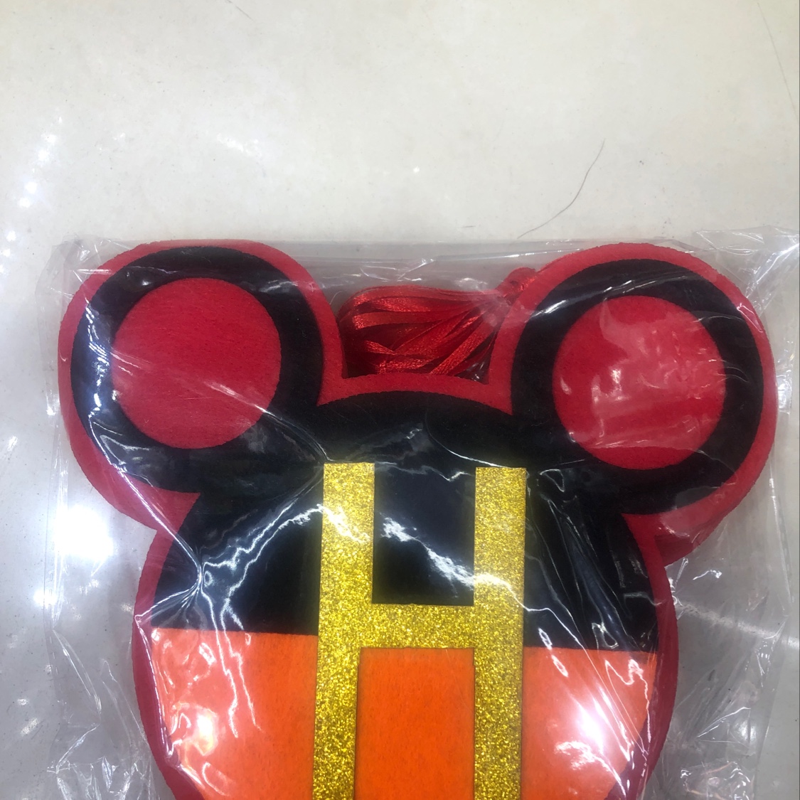 Wholesale of non-woven fabric birthday three-dimensional hanging strips and color strips 01 details Picture