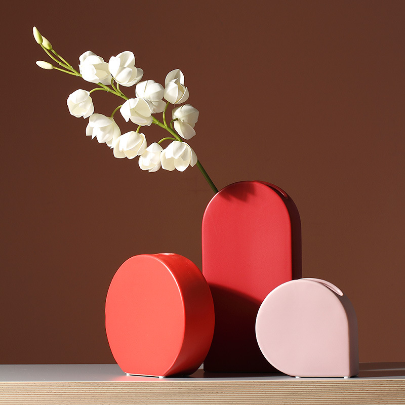 Crescent flower vase