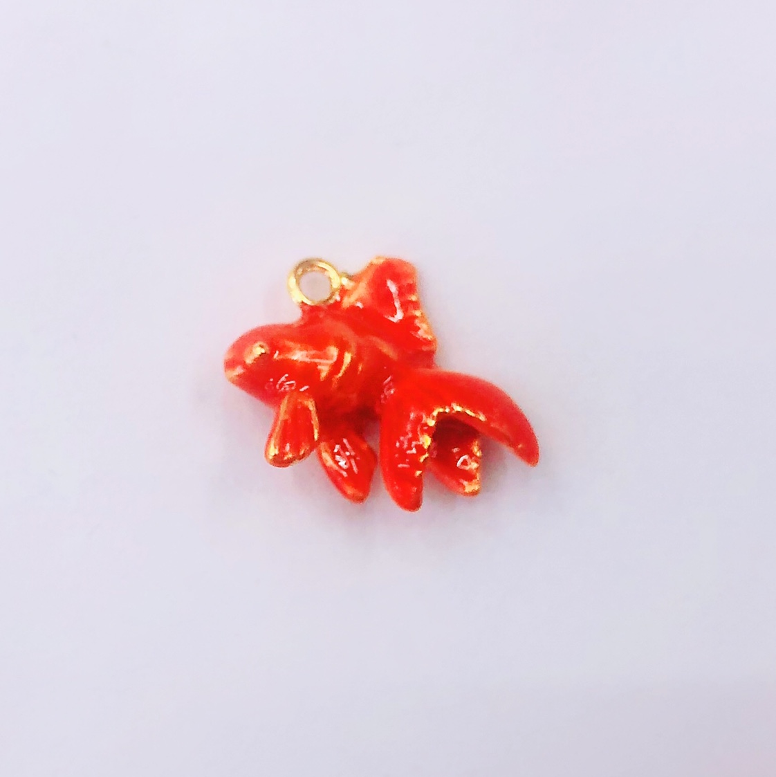 Manufacturers Direct Sales Japanese Three-Dimensional Cute Red Goldfish Pendant Earrings Necklace Dripping Oil Copper Accessories