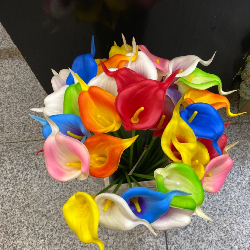 Factory direct sales of artificial flowers wholesale pu mini calla lily bunches pu mini calla lilies details Picture