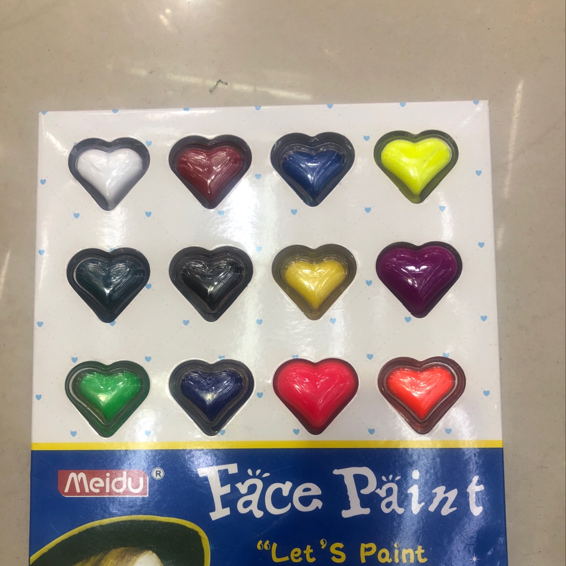 12色桃心脸彩