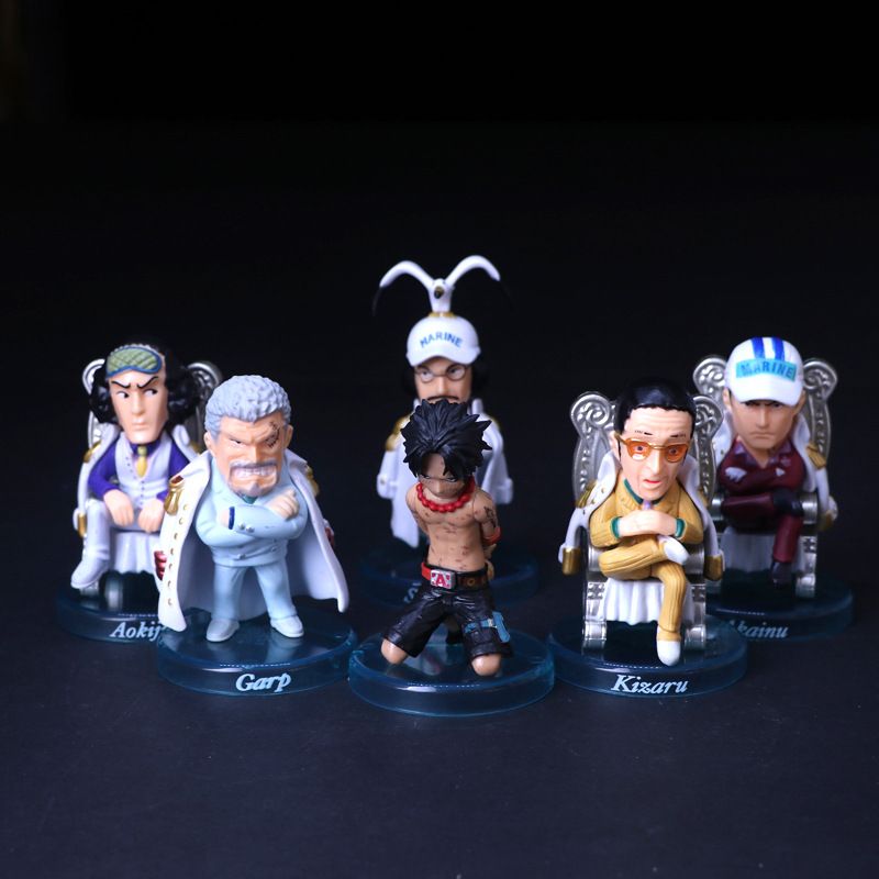 One Piece figurine: Marineford War Arc, Aokiji, Huang Yuan, Akainu, Karp, Sengoku, Ace
